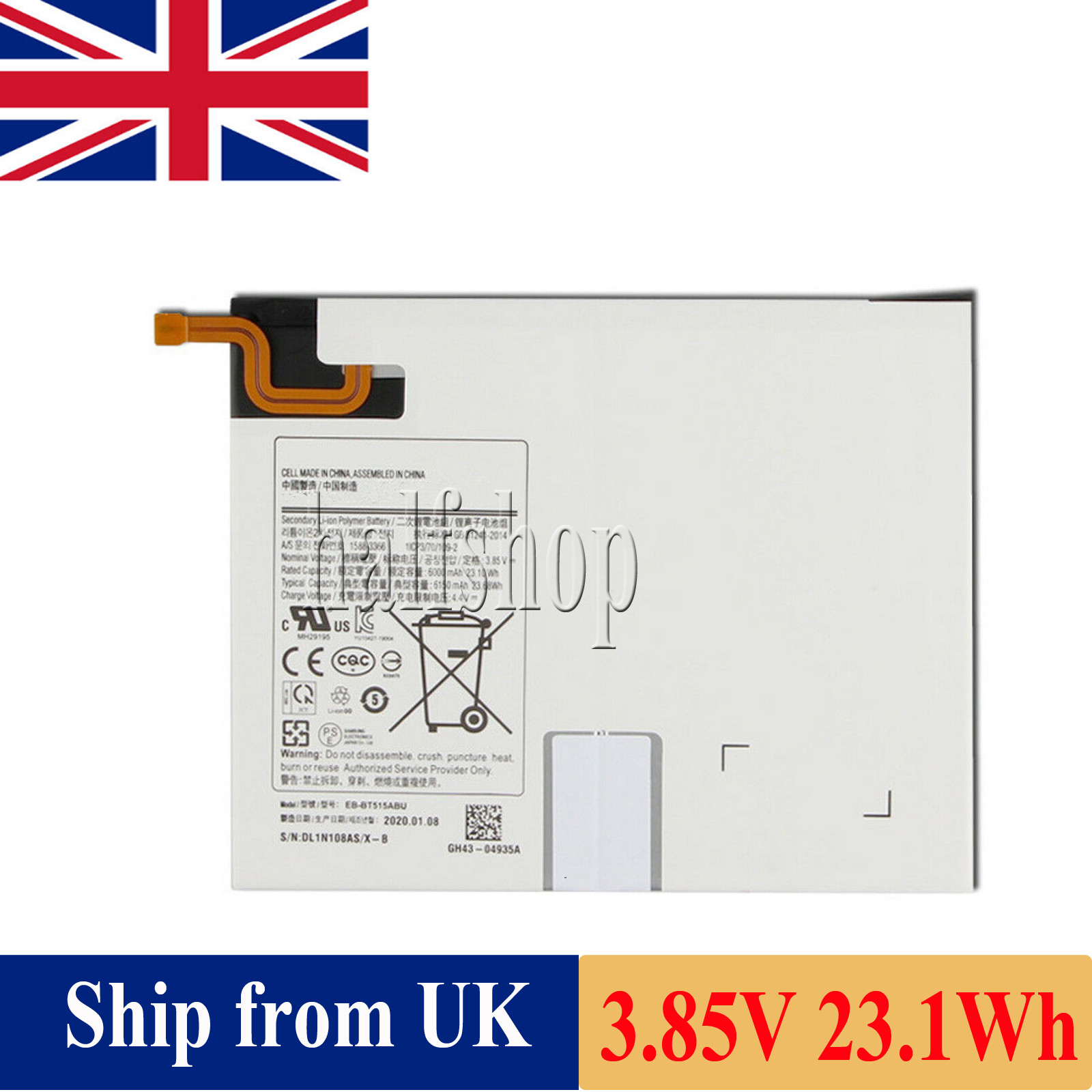 For Samsung Galaxy Tab A 10.1 SM-T510 2019 Battery EB-BT515ABU Replacement