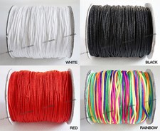 1.5mm Nylon Chinese Knot Cord Shamballa Macrame 150yds - Black White Red Rainbow