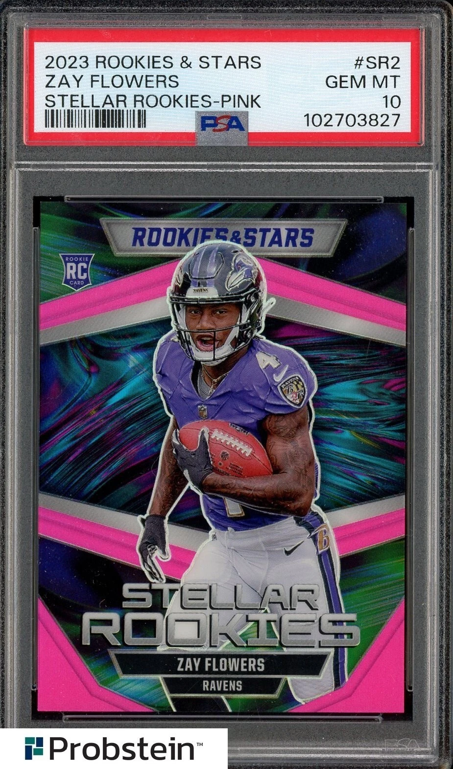 Zay Flowers Panini Rookies & Stars Stellar Rookies #SR2 Pink
