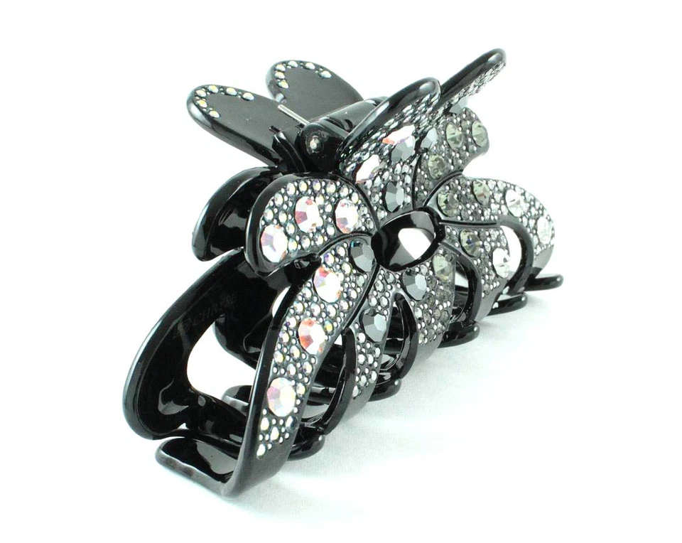 SEXY NEGRO AUSTRIACO ESTRÁS PINZA DE PELO GARRA CLIP PASADOR REGALO FIESTA C12005B Foto 2 de 4