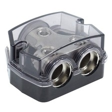 2 Way Power Distribution Block, 0/2/4 AWG Gauge in, 0/4/8/10 Gauge Out, Car A...