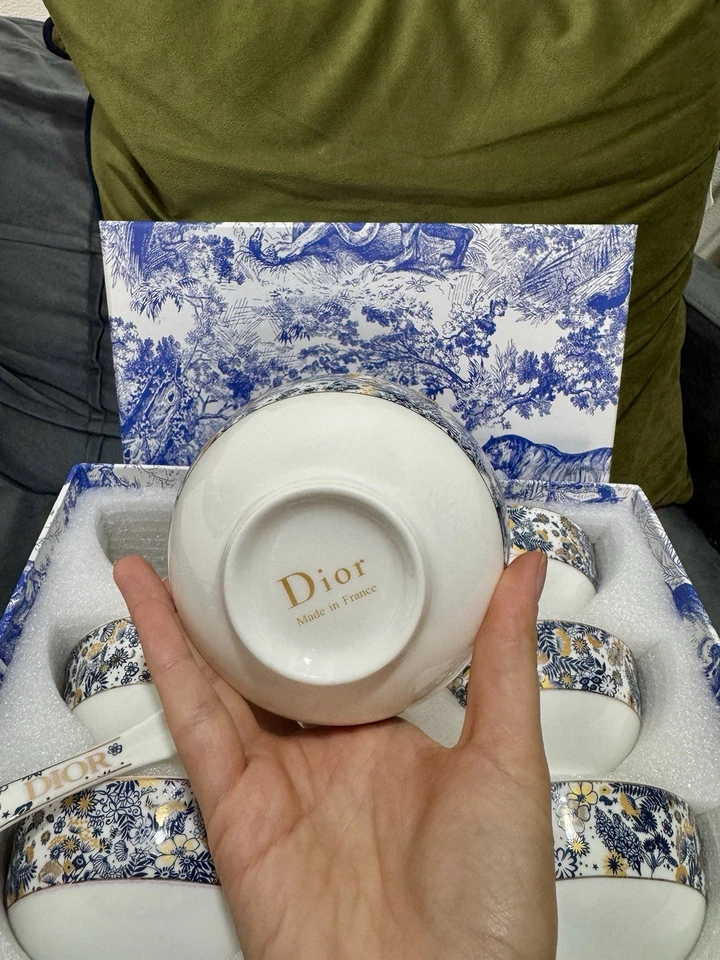 Dior, tiefe Teller mit Löffeln, klein, 6er-Set - Bild 3 von 4