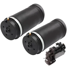 3PCS Rear Air Suspension Spring & Compressor For Mercedes W251 R320 R350 R500