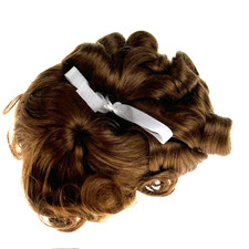 Dollspart Red Doll Wig 100 Synthetic Fiber Cap 12 Curls Ringlets 01079 Vintage