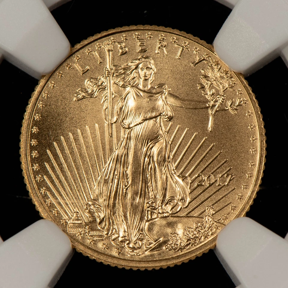 2017 G$5 1/10 oz Gold American Eagle - First Release - NGC MS 70 - SKU-G5864 - Image 3 of 4