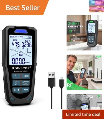EMF Meter 5G RF Detector   Electric, Magnetic & Radio Frequency Field Tester ...
