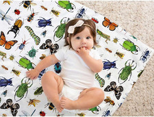 Bugs Baby Blankets Unisex Boys Girls Soft Nursery Minky Blankets Double Layer