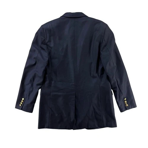 Ralph Lauren The Iconic Doeskin Two-Button Navy Blazer with Gold Buttons 42L image 4
