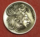 HOBO Buffalo Nickel Mayan Made from a Real US Buffalo Nickel