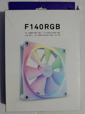 NZXT RF-R14SF-W1 F140 RGB 140mm FDB Fan, 4Pin PWM - Image 1 of 4