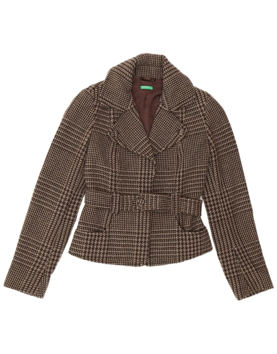 STILE BENETTON Blazer classique Dames T EU 38 noir style décontracté