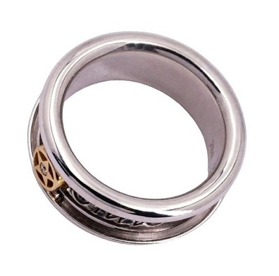 Dior Star Swing Diamond 18k White and Yellow Gold 2 Color Ring 268