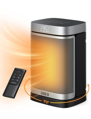 DREO Space Heater, 1500W Portable Electric Heaters for Indoor Use, PTC Cerami...