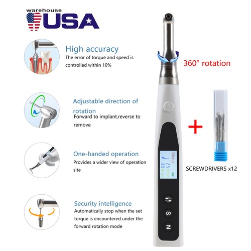 Herramientas dentales inalámbricas universal implante llave dinamométrica controlador eléctrico kit de par - Imagen 9 de 20