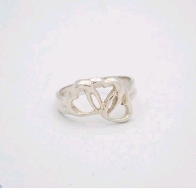 Tiffany & Co. Open Heart Triple Heart Ring Sterlingsilber 925 US 6,5