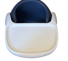 Mamas  Papas Baby Snug Floor Seat Booster Chair w/ Removable Tray Gray White