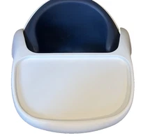 Mamas & Papas Baby Snug Floor Seat Booster Chair w/ Removable Tray - Gray White