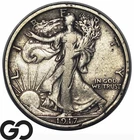 1917 Walking Liberty Half Dollar, Better Early Date