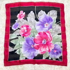 Balenciaga Large Floral Pattern Scarf 85x88cm Used