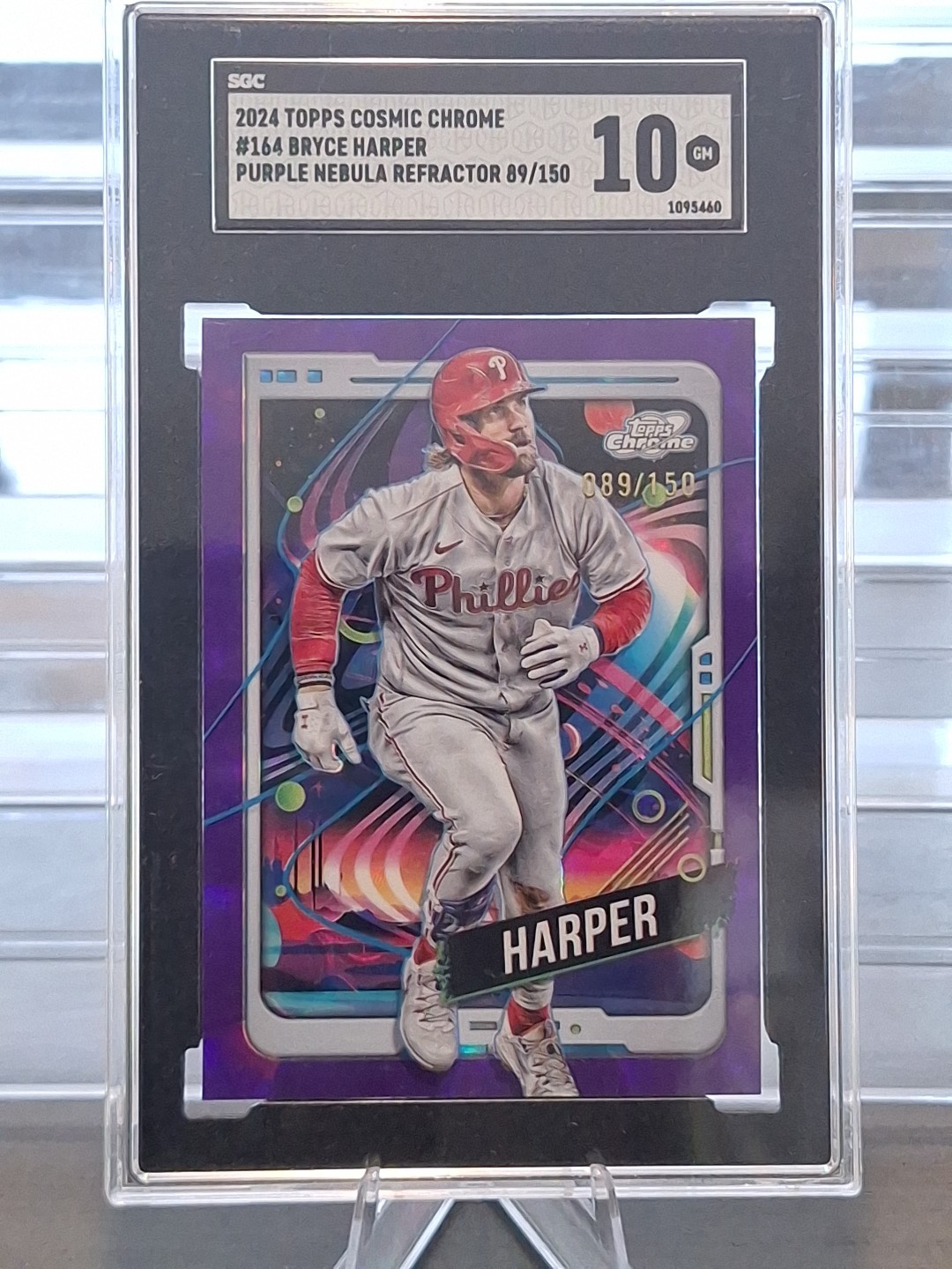 2024 Topps Cosmic Chrome Bryce Harper Purple Nebula Refractor 89/150