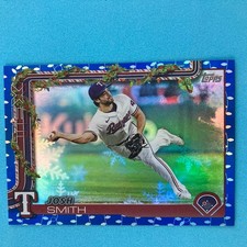 Josh Smith 2025 Topps Holiday Blue Metallic Lights #H153 Texas Rangers