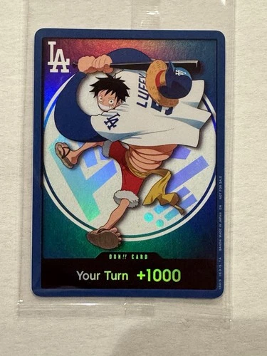 Los Angeles Dodgers One Piece Luffy Don Promo Card 7/2/2026 IN HAND SHIP READY