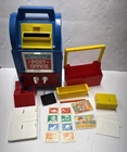 Fisher Price Post Office Box Vintage 1989 Near Complete Mail Carrier Accessories