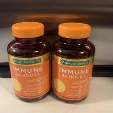Lot Of 2 Nature's Bounty Immune 24 Hour - 120 Softgels Factory Sealed Exp 08/26