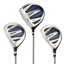 OPEN BOX Ram Golf EZ3 Mens Steel Wood Set Lefty - Driver, 3 & 5 Wood -Headcovers