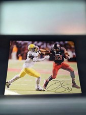Denver Broncos Utah State  #23 DEVONTAE BOOKER Signed Autographed Football 10x8