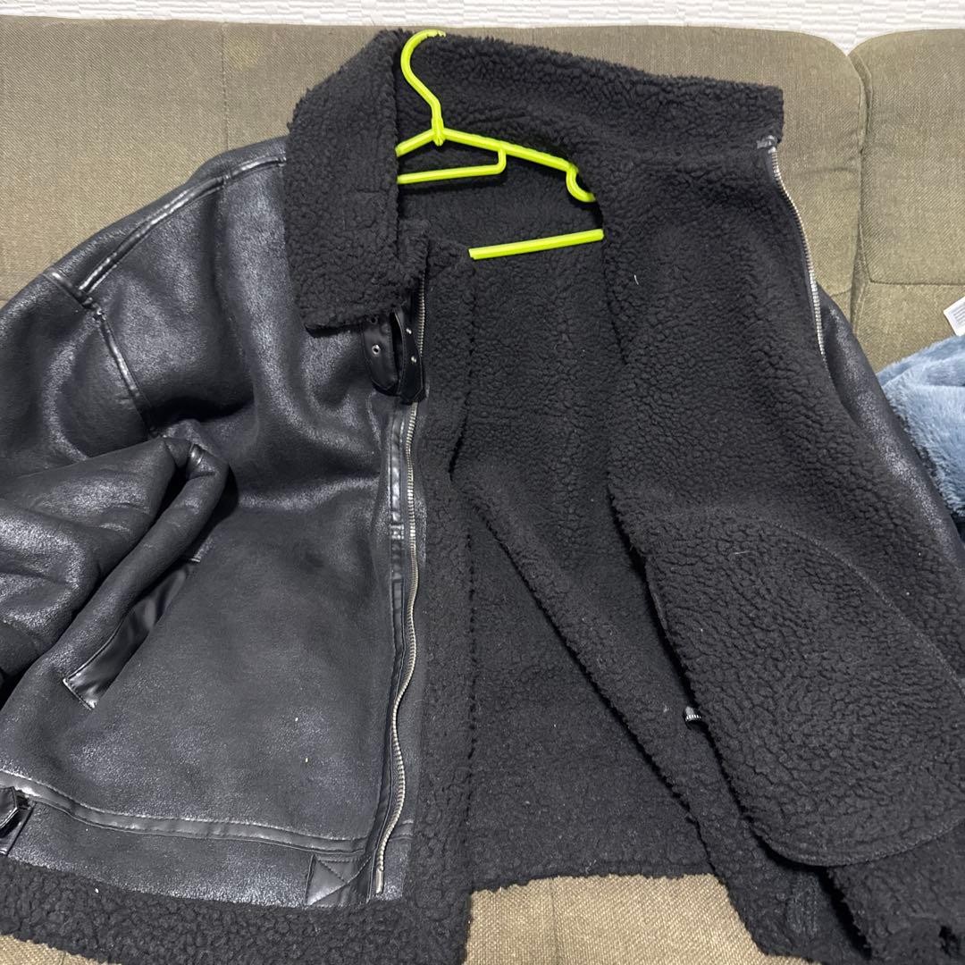 HALHAM black leather boa jacket - image 2