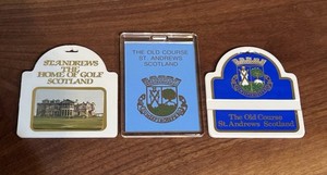 Vintage Lot Of 3 St. Andrews The Old Course Golf Bag Tags