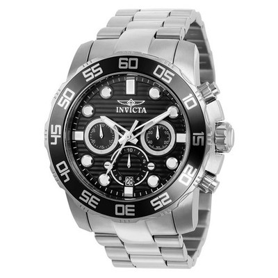 Invicta 22226 Gent's Chrono Quartz Black Dial Steel Bracelet Watch