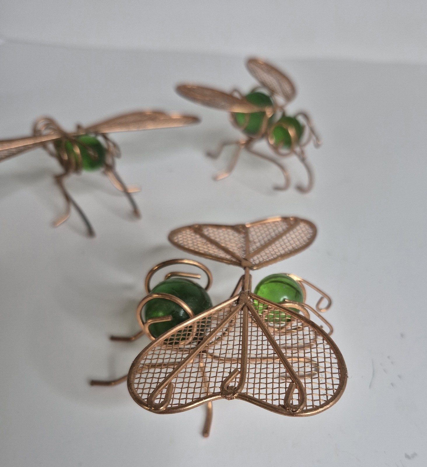 Vintage Wire Metal Art Home Decor Object Art and Collectibles 5 Count