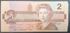 1986 Canada 2 Dollars P94b, signatures Thiessen-Crow, BBT5038691.