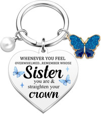 Sisters Gifts from Sister Keychain Funny Gifts for Sister Teen Girl Gift Trendy
