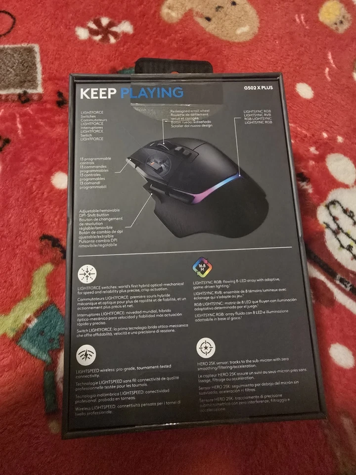 Logitech G502 X PLUS LIGHTSPEED Wireless Gaming Mouse - Black - Image 2 of 2