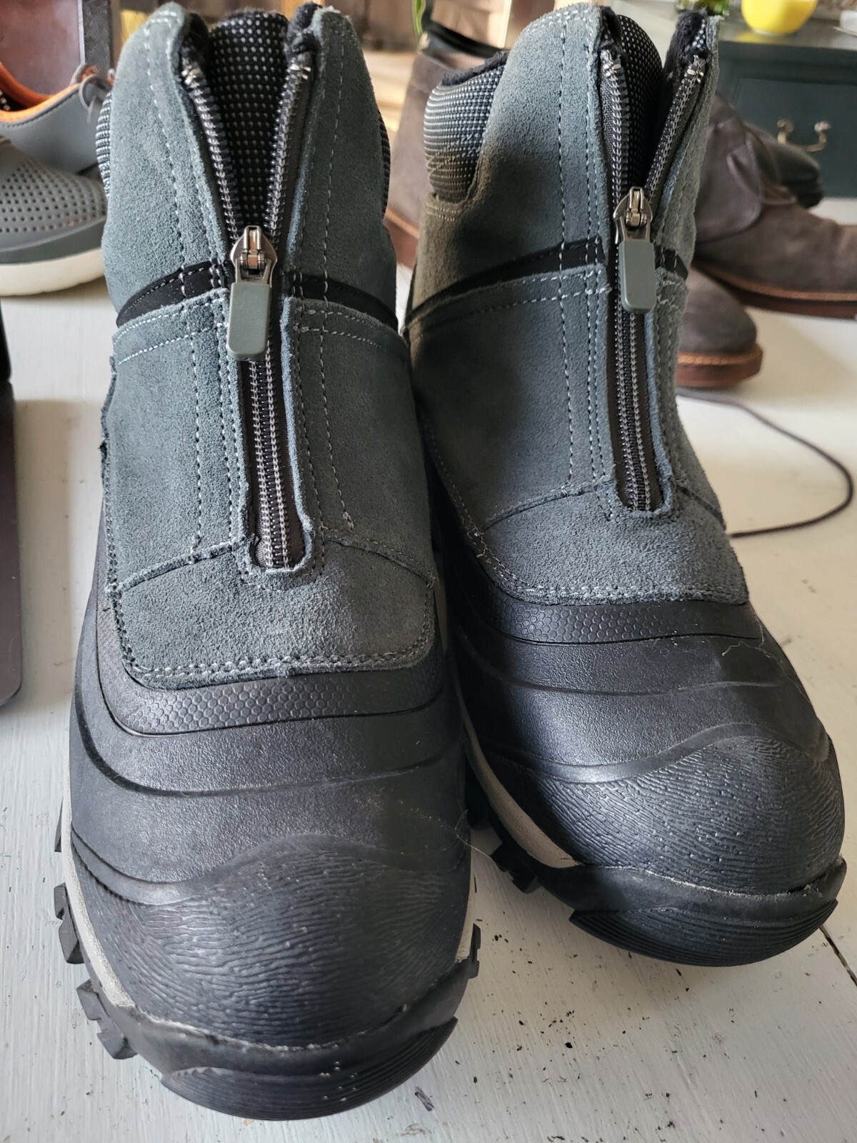 Lands End Men's Squall Zip Insulated Green/Black Boots 9D eBay