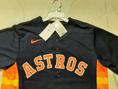 Official Houston Astros Blue Alternate 80s Style Throwback Jersey
