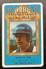 1981 Perma-Graphics All-Star Credit Card Carlton Fisk