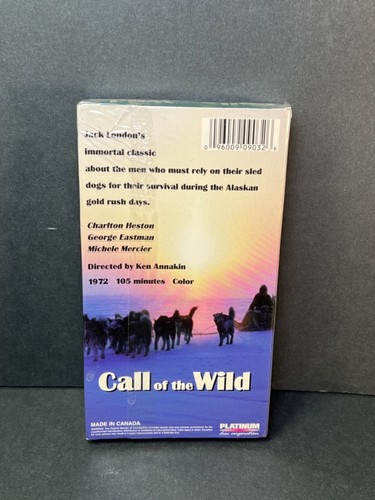 “Call of The Wild” Charlton Heston VHS Tape - Factory Sealed - Picture 2 of 3