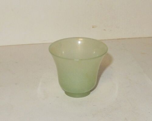 SMALL CHINESE TRANSLUCENT CELADON WHITE JADE BOWL CUP  - Picture 1 of 3