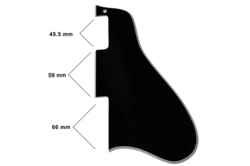 NEW - Pickguard For Gibson ES-335 LONG, 5-Ply BLACK