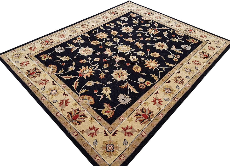 Black Color Carpet Hand-Tufted for Living Room Bedroom Rug's 12×15 FT Size Rug - Image 3 of 4