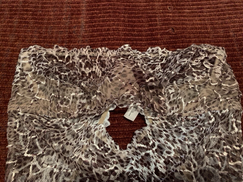 Sheer Lace Brown Nude Bra Bodysuit - Image 3 of 4