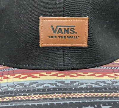 Vans Off The Wall Ball Cap Hat Snapback Baseball Geometric Woven