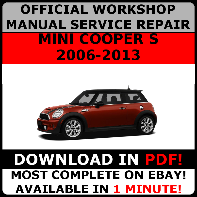 OFFICIAL WORKSHOP Service Repair MANUAL for MINI COOPER S 2006