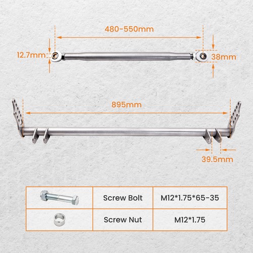 Front Lower Traction Control Tie Bar w/ Brackets for 1992 1993-1995 Honda Civic - Picture 4 of 11