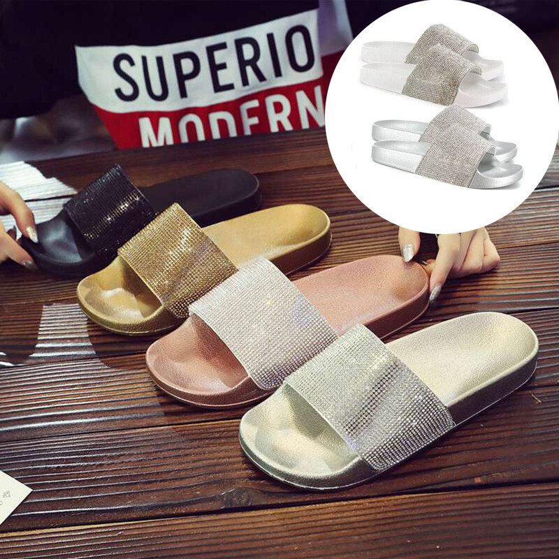 silver sparkle sliders
