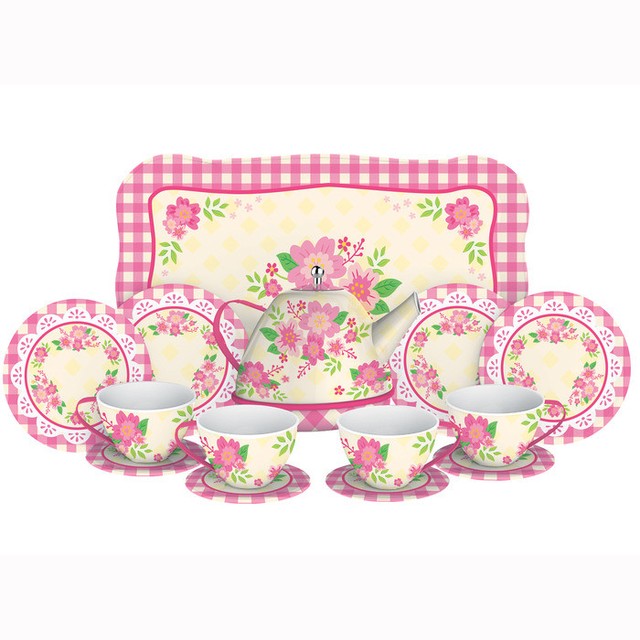 childrens tin tea set